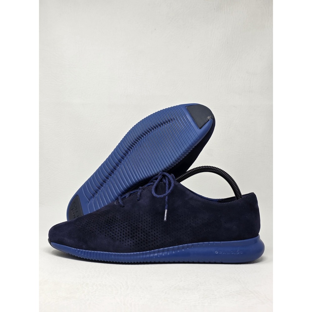 Cole Haan Womens Size 10 B Blue Suede 2 ZeroGrand Laser Wing Sneakers Pre-owned